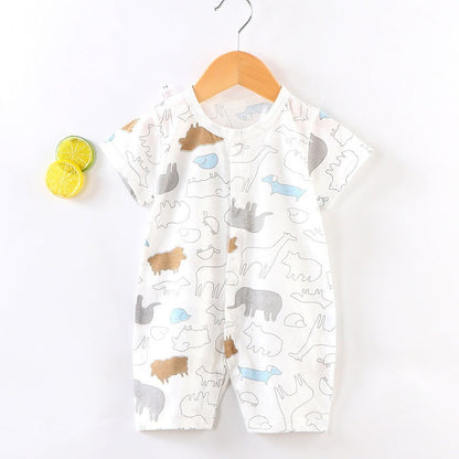 Cotton Baby Onesie Cow Pattern