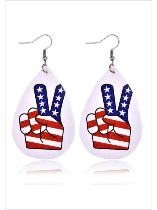 Darling Patriot Peace Sign Earrings