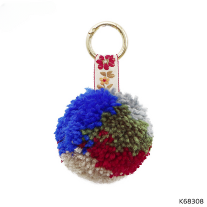 Plush Color Matching Fur Ball Handmade Bag Pendant