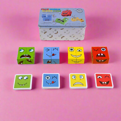 Face Changing Rubik's Cube Expression Building Blocks