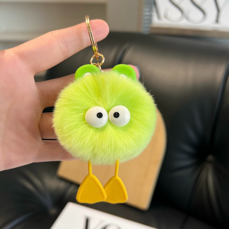 Duck Plush Ball Keychain