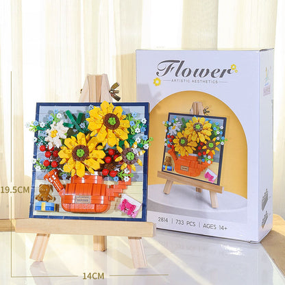 Christmas 3D Prints, Roses, Sunflowers, Building Blocks, Flower
