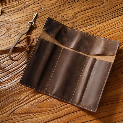 Cowhide Vintage Handmade Multifunctional Pencil Case