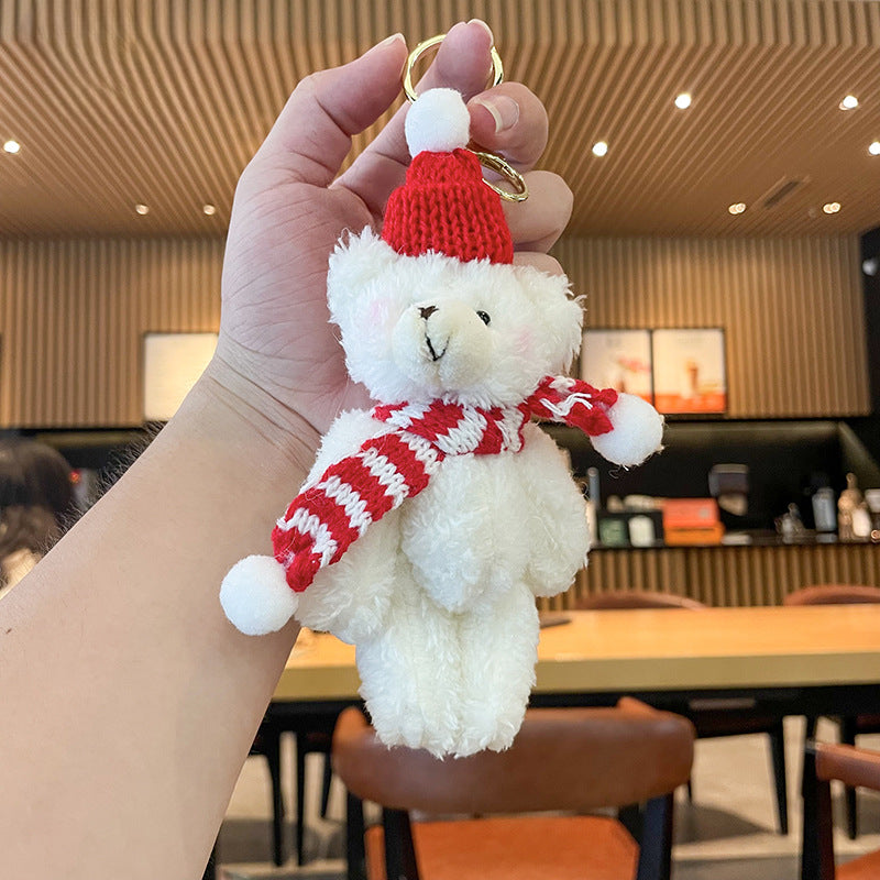 Christmas Plush Lamb Doll Keychain