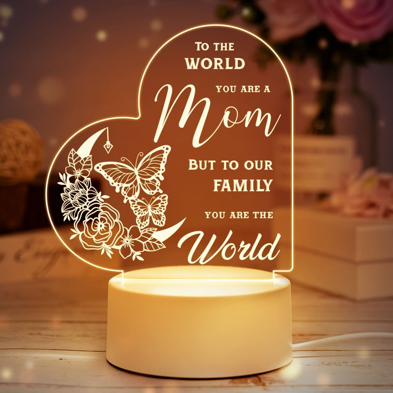 Mother's Day Rechargeable Transparent Acrylic Gift Ornaments