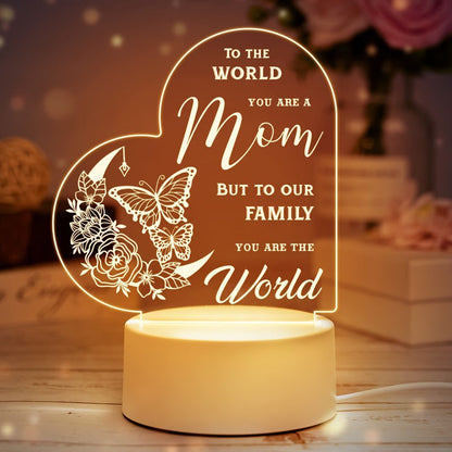 Mother's Day Rechargeable Transparent Acrylic Gift Ornaments