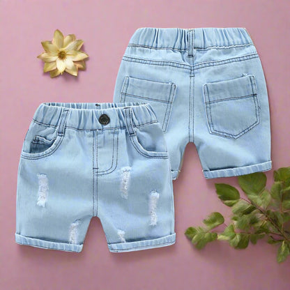 Boys' Ripped Jeans Shorts Beach Shorts