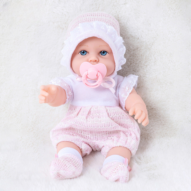 Wholesale of New 12 Inch Enamel Doll Simulation Baby Doll Children's Family Toy Doll Set