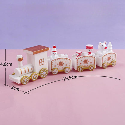 Plastic Christmas Small Train Children's Cake Decorative Ornaments
