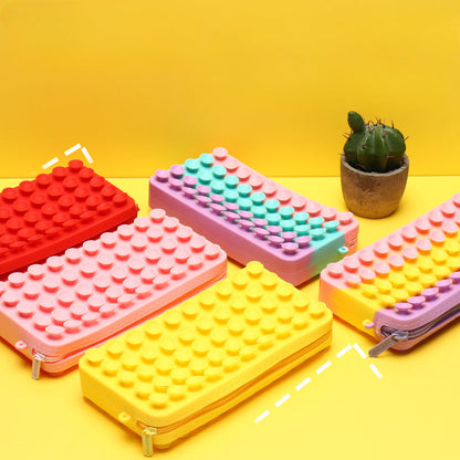 Silicone Decompression Suction Cup Pen Bags