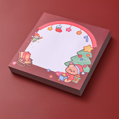 50 Stickers/Book Paper Cartoon Christmas Sticky Notes