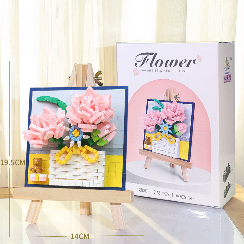Christmas 3D Prints, Roses, Sunflowers, Building Blocks, Flower