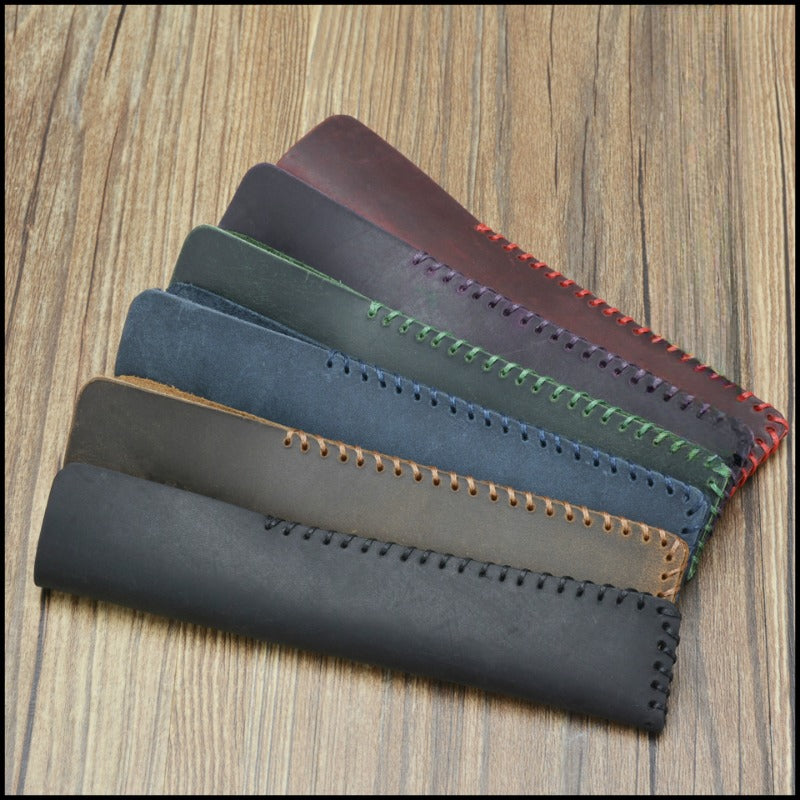 Pure Handmade Leather Retro Cowhide Pen Sleeve