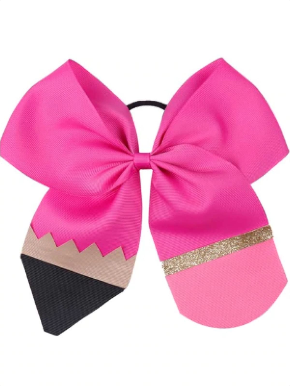 Back to School Pencil Bow Elastic Hair Tie