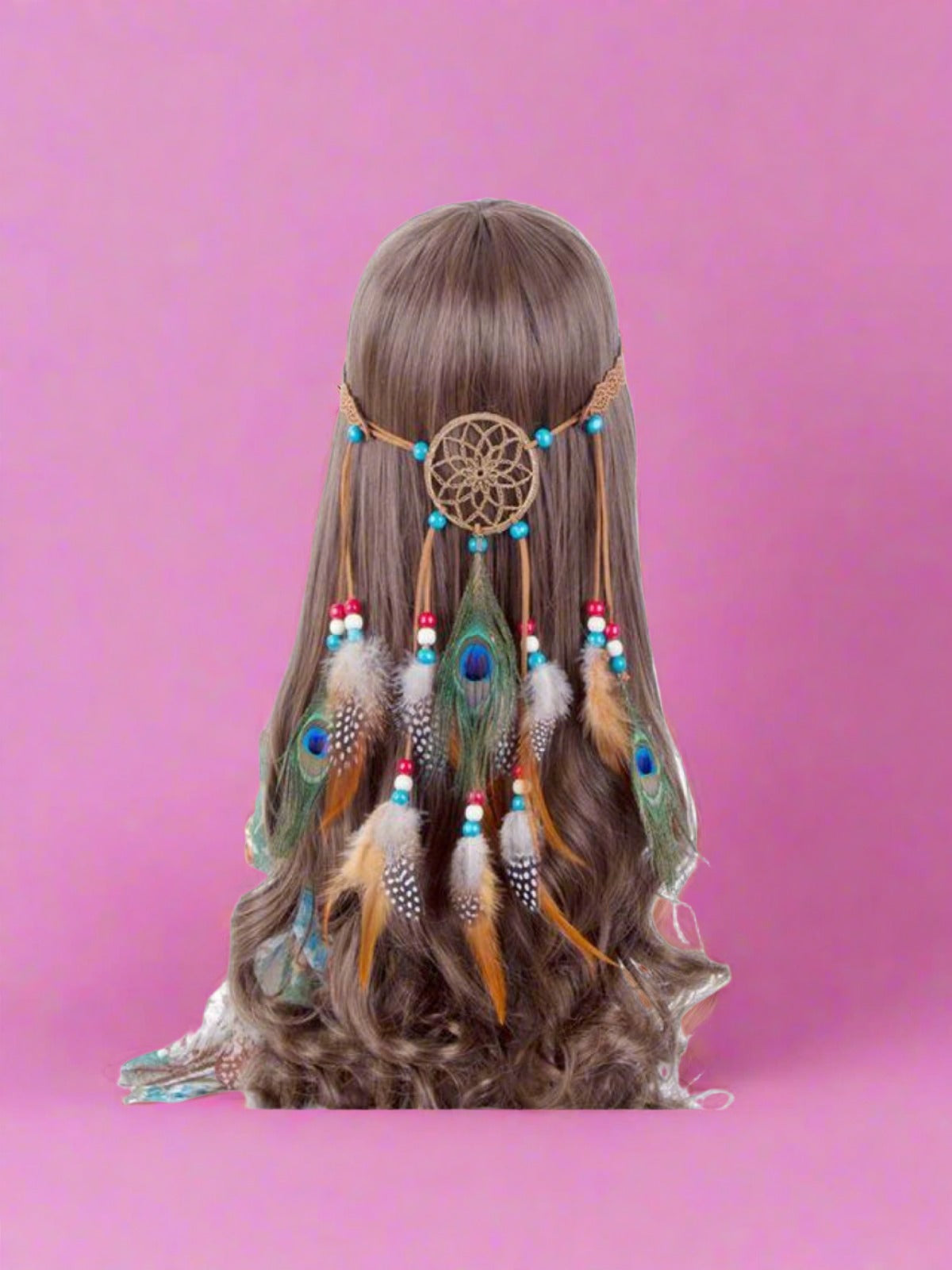 Girls Bohemian Hippie Dreamcatcher Feather Headpiece