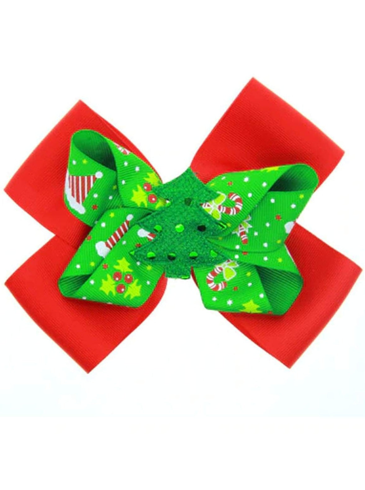 Girls Christmas Bow Hair Clip