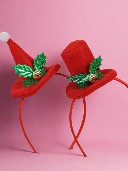 Girls Christmas Themed Santa Hat Headband