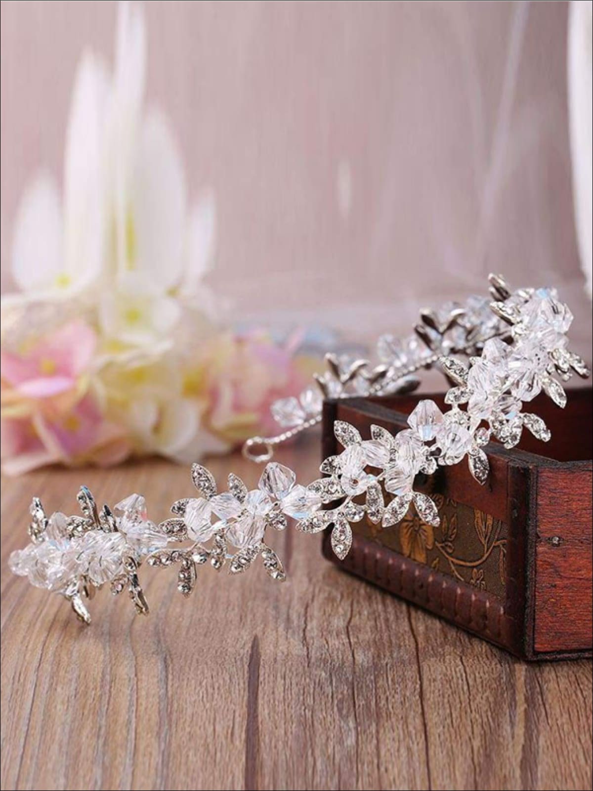 Girls Clear Crystal Beaded Hairband