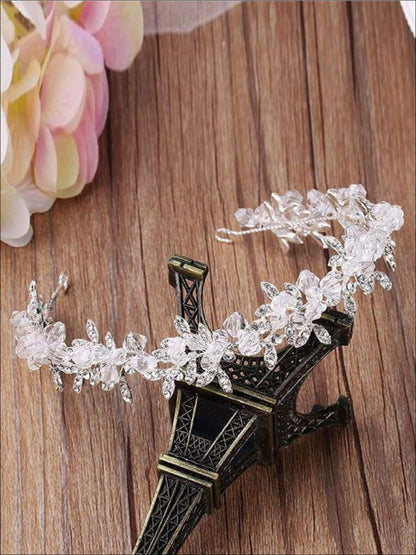 Girls Clear Crystal Beaded Hairband