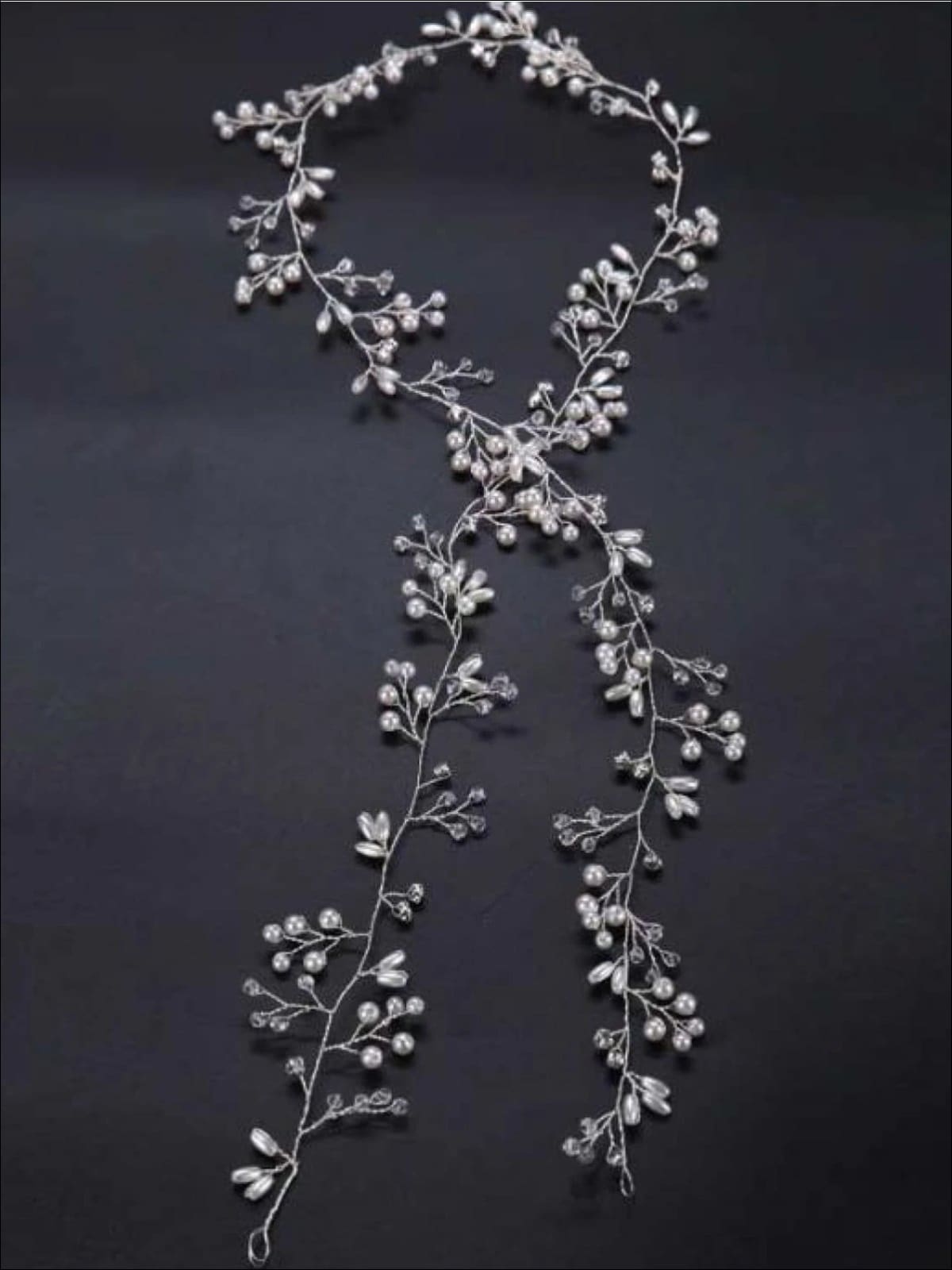 Girls Crystal and Pearl Embellished Sugar Plum Fairy Hairpiece