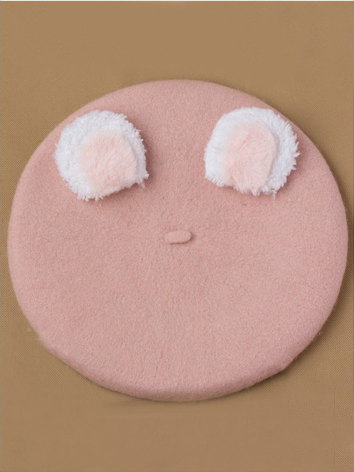 Girls Fall Plush Bear Ear Beret