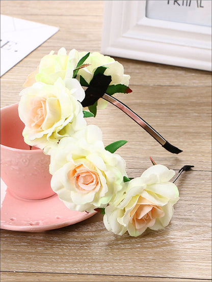 Girls Flower Embellished Headband