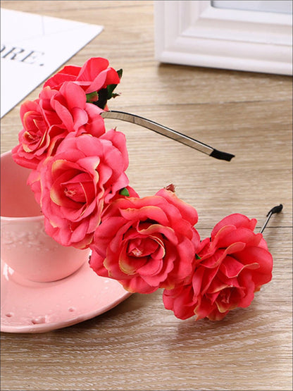 Girls Flower Embellished Headband