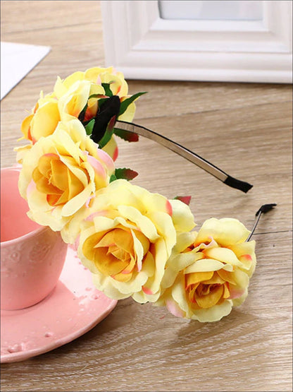 Girls Flower Embellished Headband