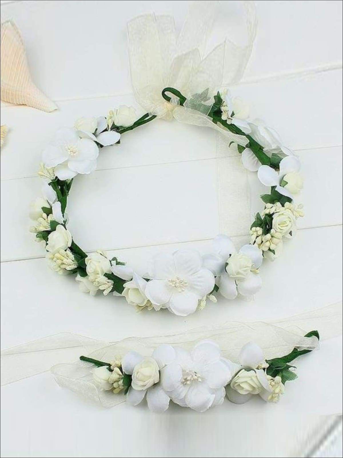 Girls Flower Halo Set