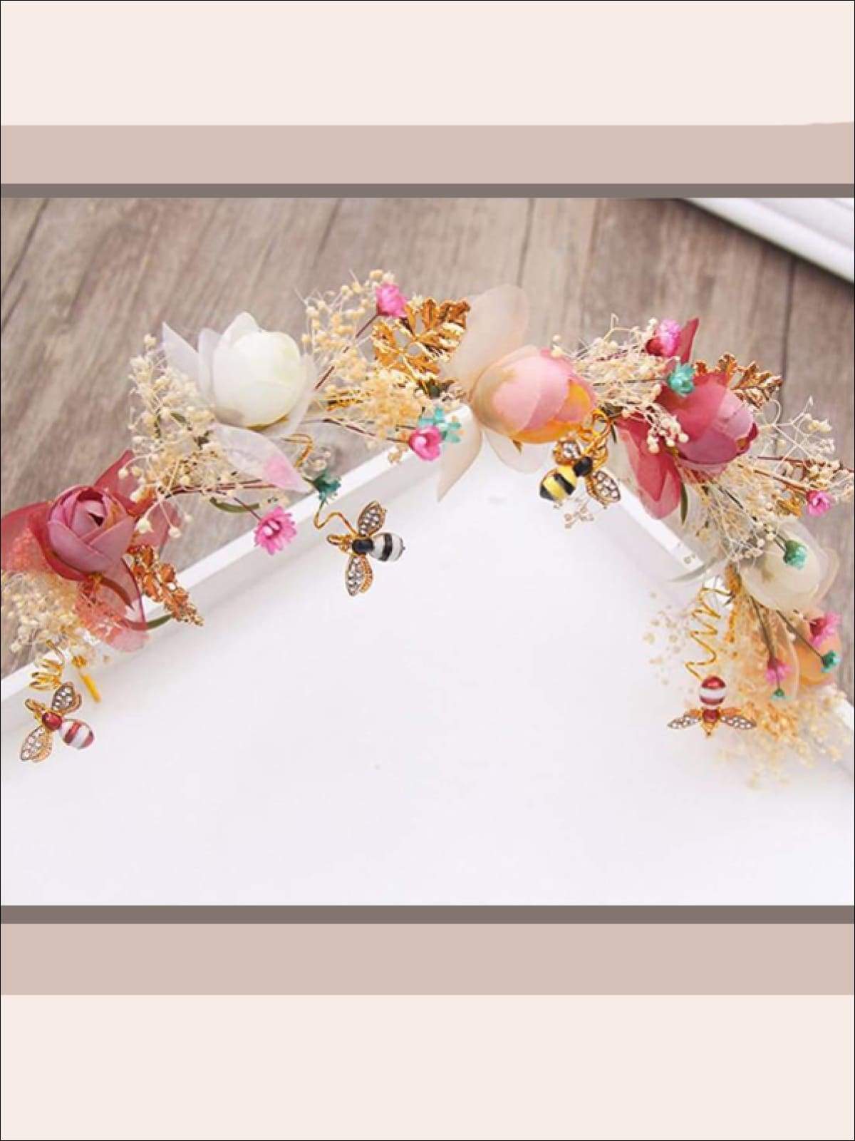 Girls Garden Fairy Flower Crown Headband