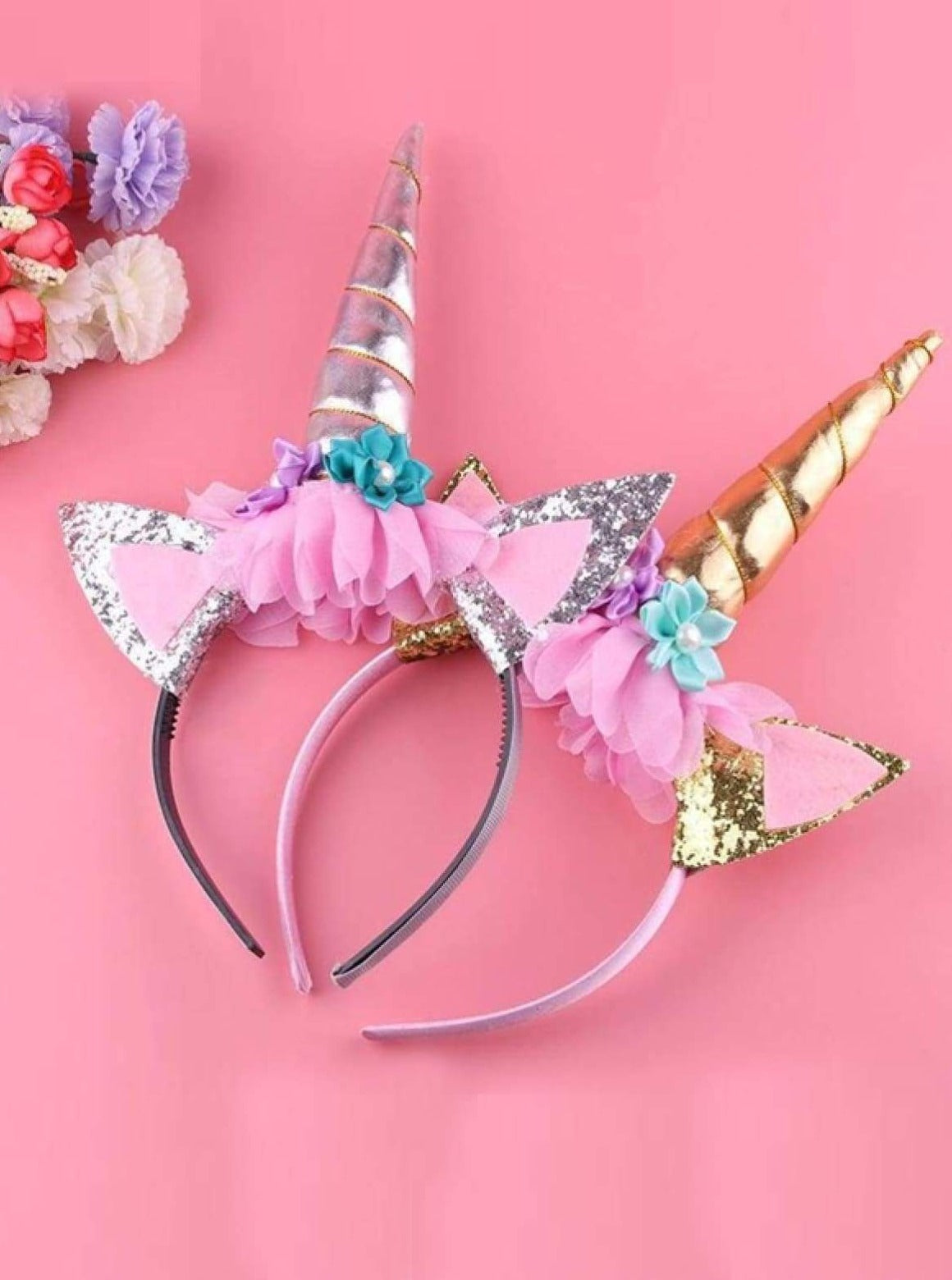 Girls Gold and Silver Magical Unicorn Headband