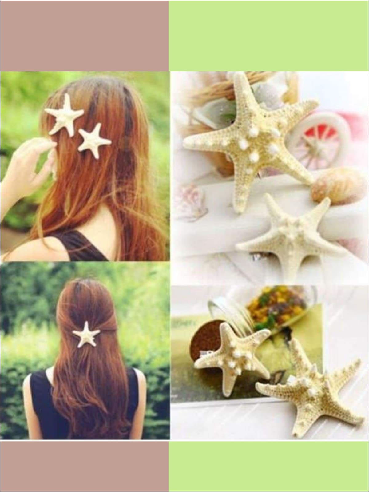 Girls Mermaid Starfish Hair Clip