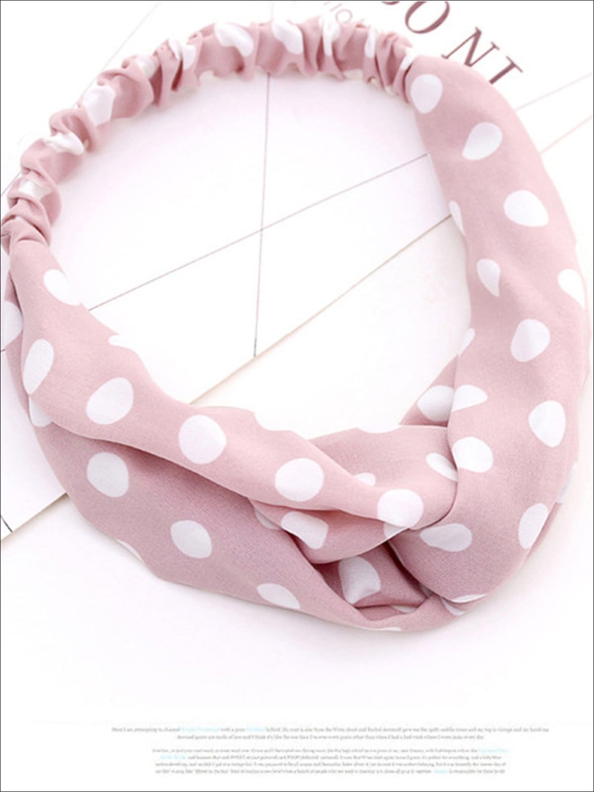 Girls Polka Dot Twisted Elastic Headband