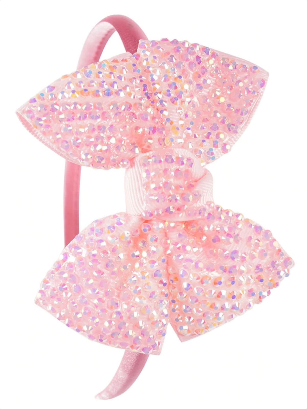 Girls Princess Rhinestone Embellished Bow Headband