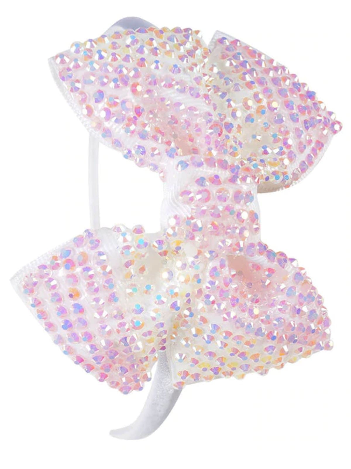 Girls Princess Rhinestone Embellished Bow Headband