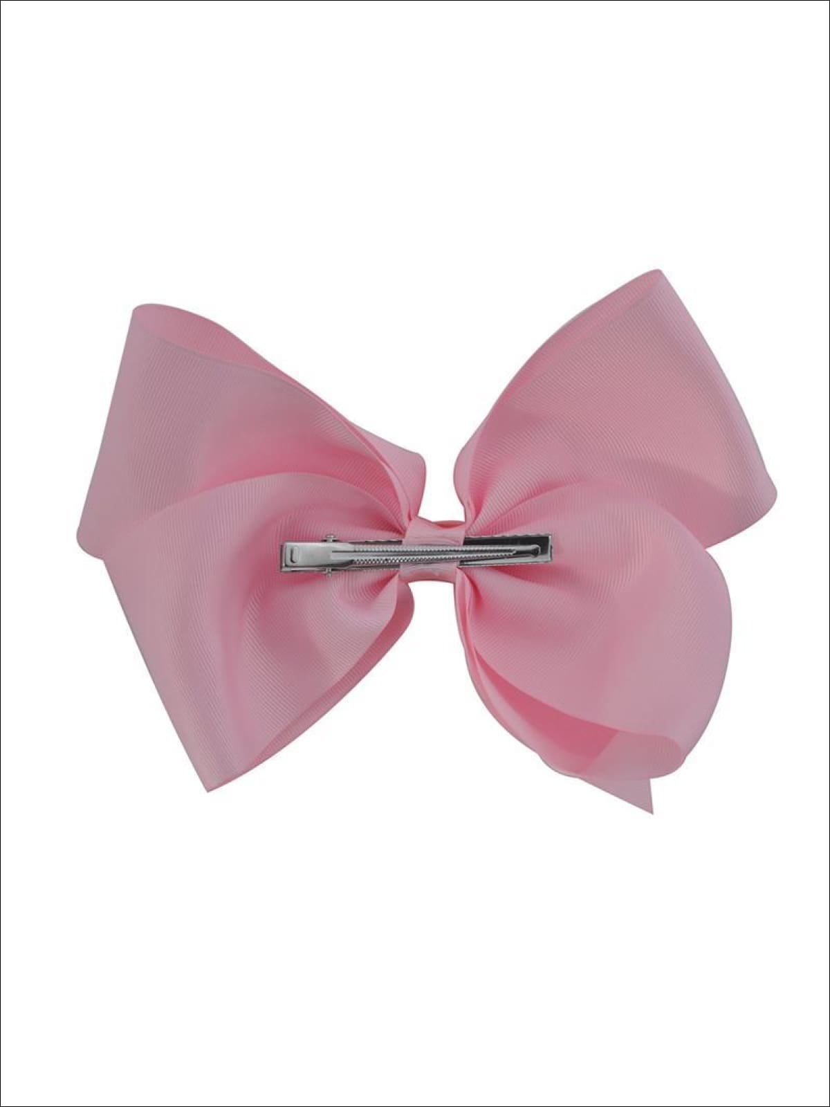 Girls Red 8 Inch Large Ribbon Hair Bow With Alligator Clip