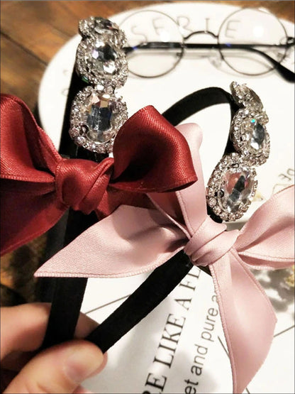 Girls Rhinestone Ribbon Hairband