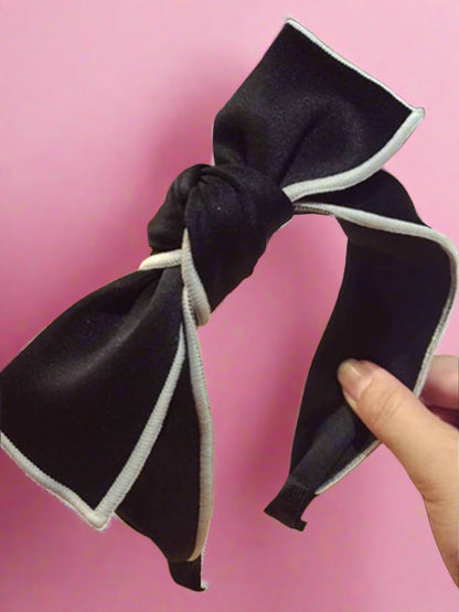 Girls Satin Bow Tie Headband