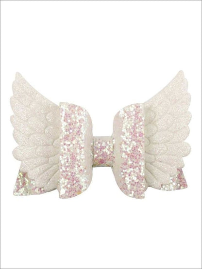 Girls Sequin Princess Angel Wing Hair Bow