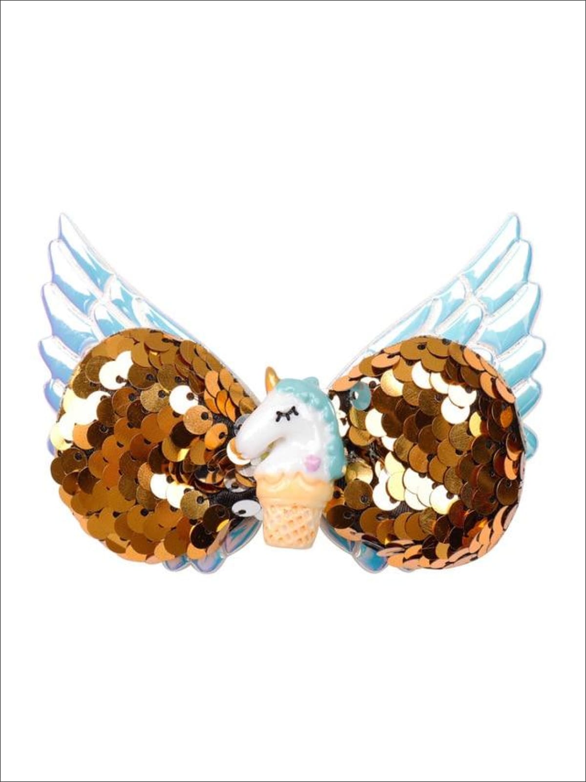 Girls Sequined Unicorn Wing Hair Clips