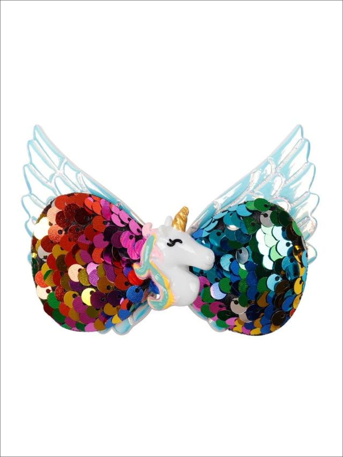 Girls Sequined Unicorn Wing Hair Clips