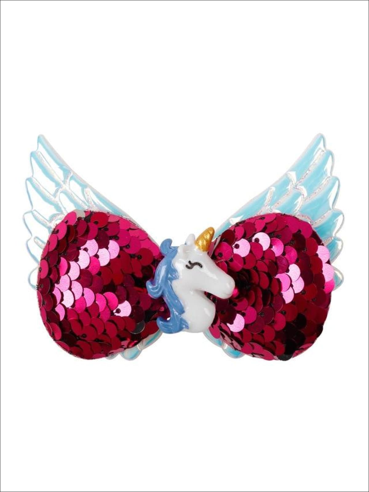 Girls Sequined Unicorn Wing Hair Clips