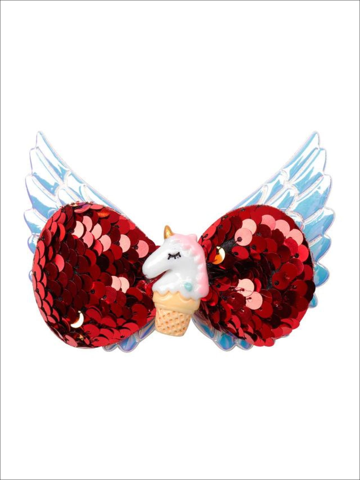 Girls Sequined Unicorn Wing Hair Clips