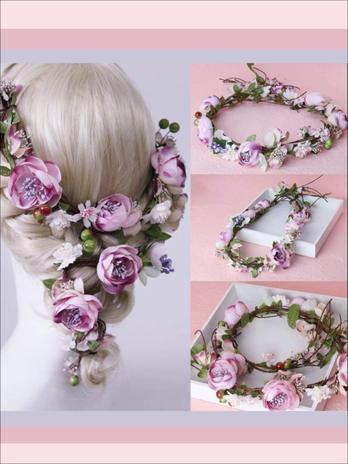 Girls Ivory Flower Girl Halo