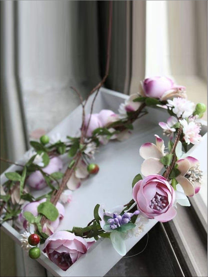 Girls Ivory Flower Girl Halo