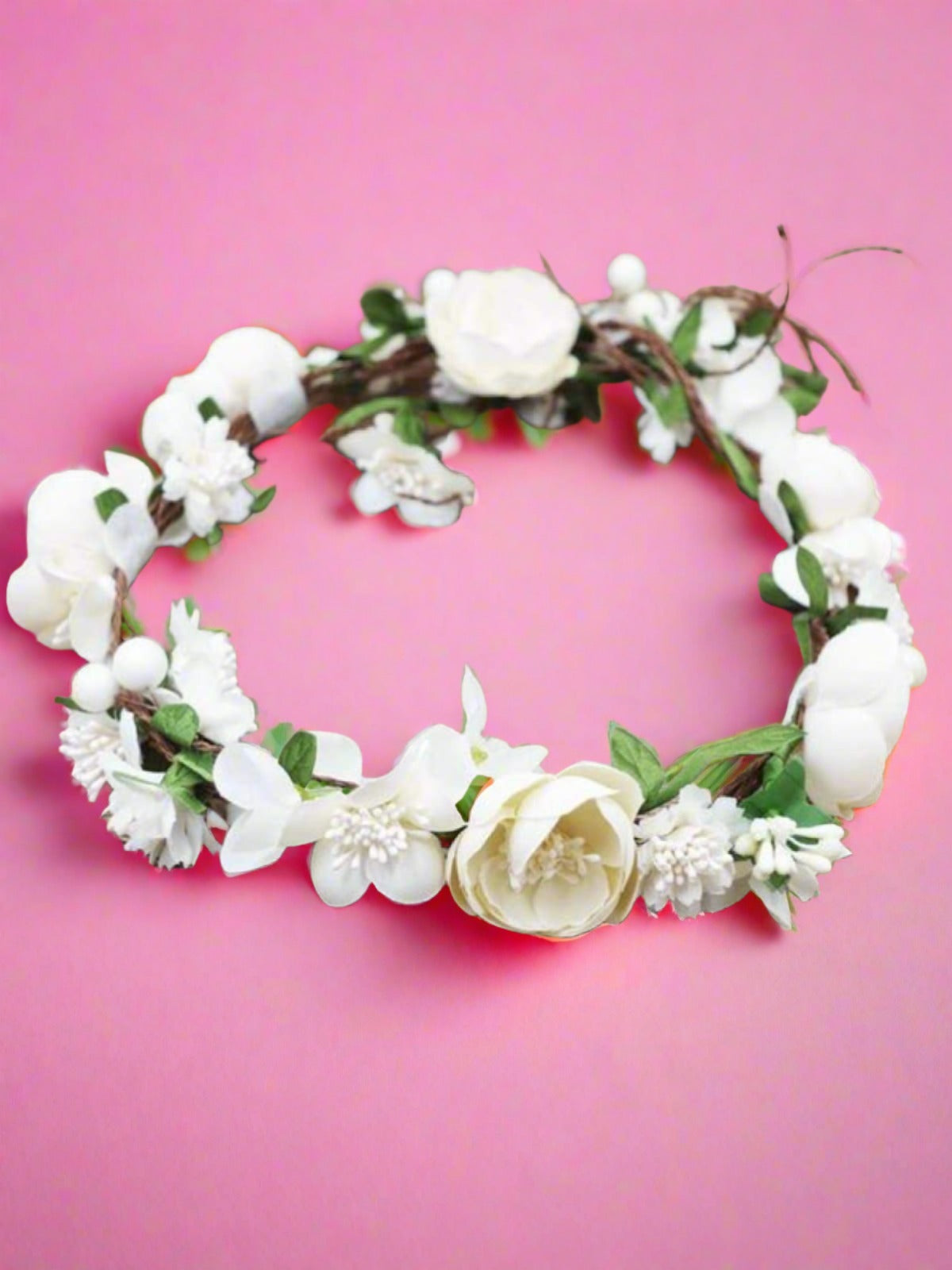 Girls Ivory Flower Girl Halo