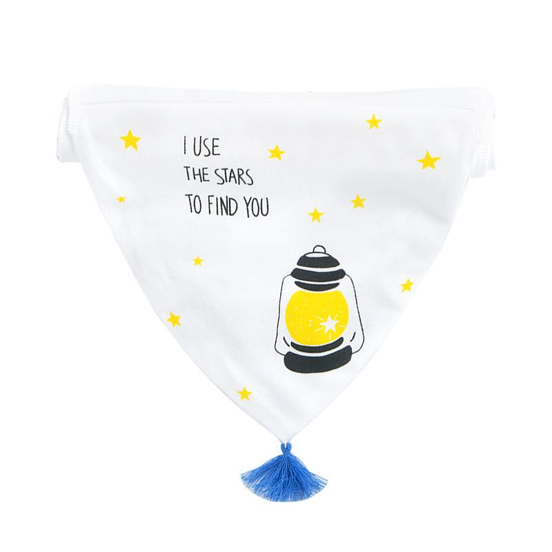 Baby Cotton Bib Cartoon Pom Pom Triangle  Wholesale