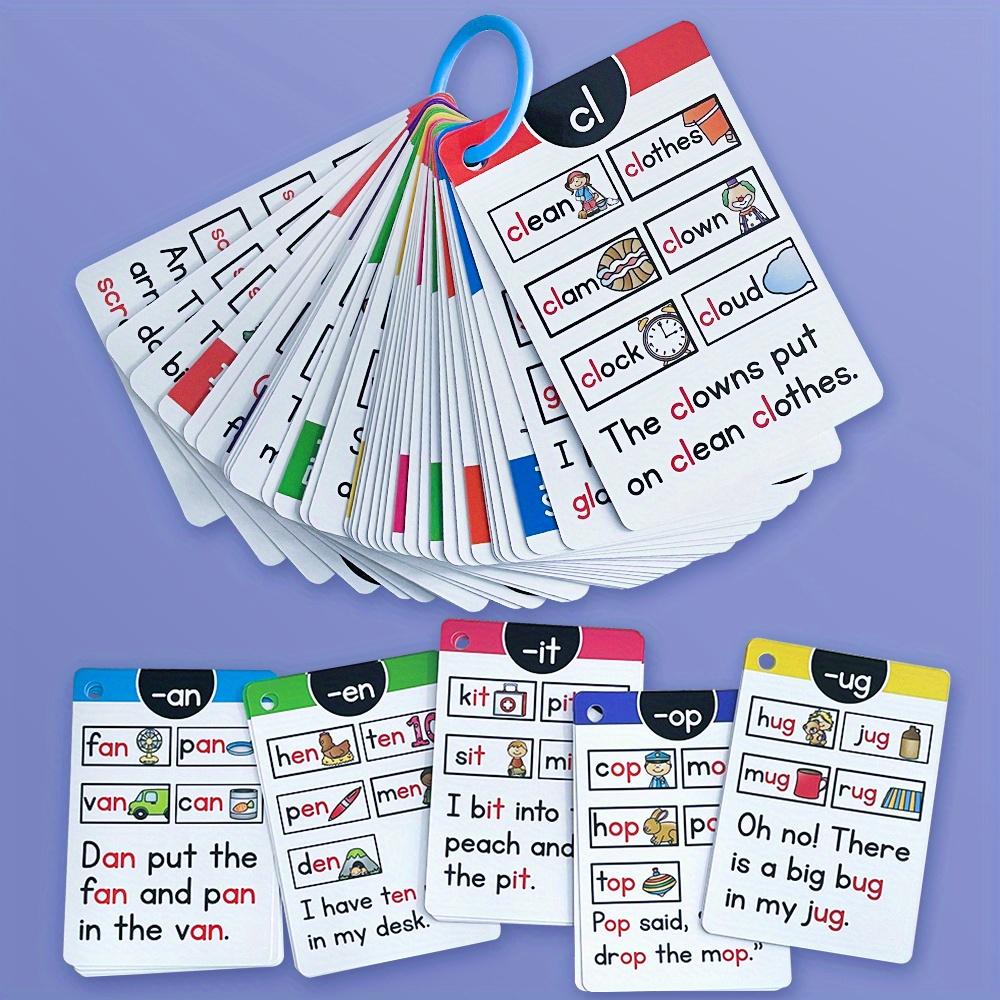 Kids' Montessori Read Phonics Learning Flashcards English Words Cards
