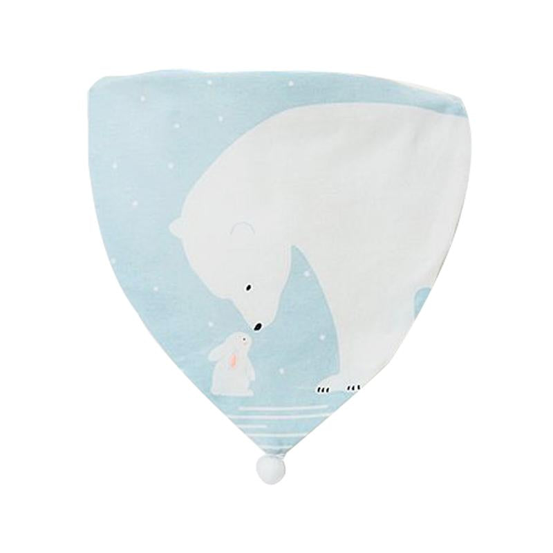 Baby Cotton Bib Cartoon Pom Pom Triangle  Wholesale