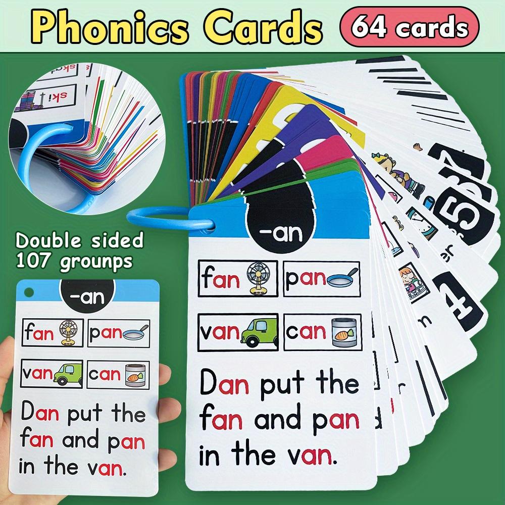 Kids' Montessori Read Phonics Learning Flashcards English Words Cards